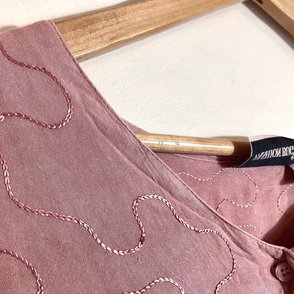 Y2K Vintage Embroidered Rayon Asymmetric Top 2X - Picture 15 of 15